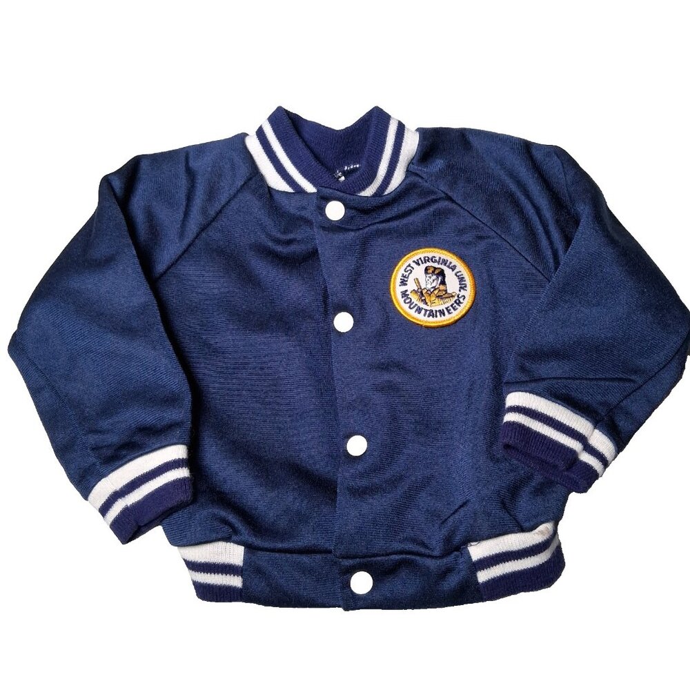 Vintage WVU Mountaineers Jacket Baby 12 Mos West Virginia University Retro Sport - Picture 2 of 16